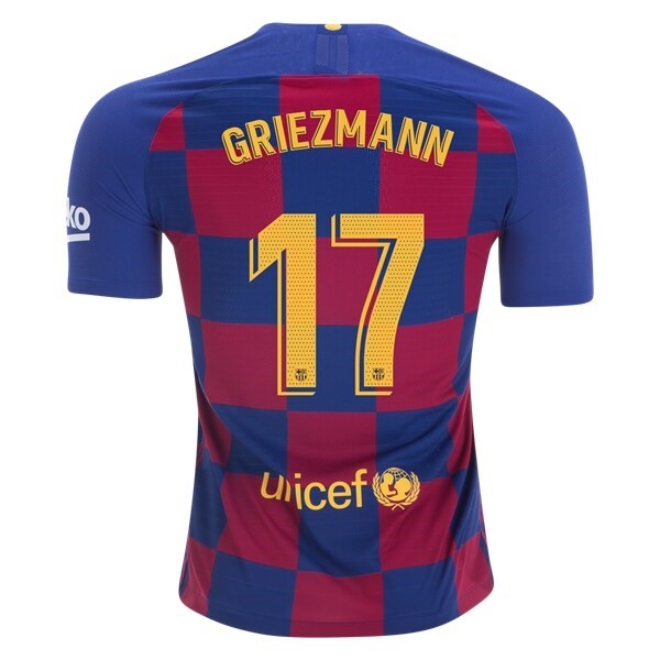 Camiseta Barcelona NO.17 Griezmann Primera equipo 2019-20 Azul Rojo